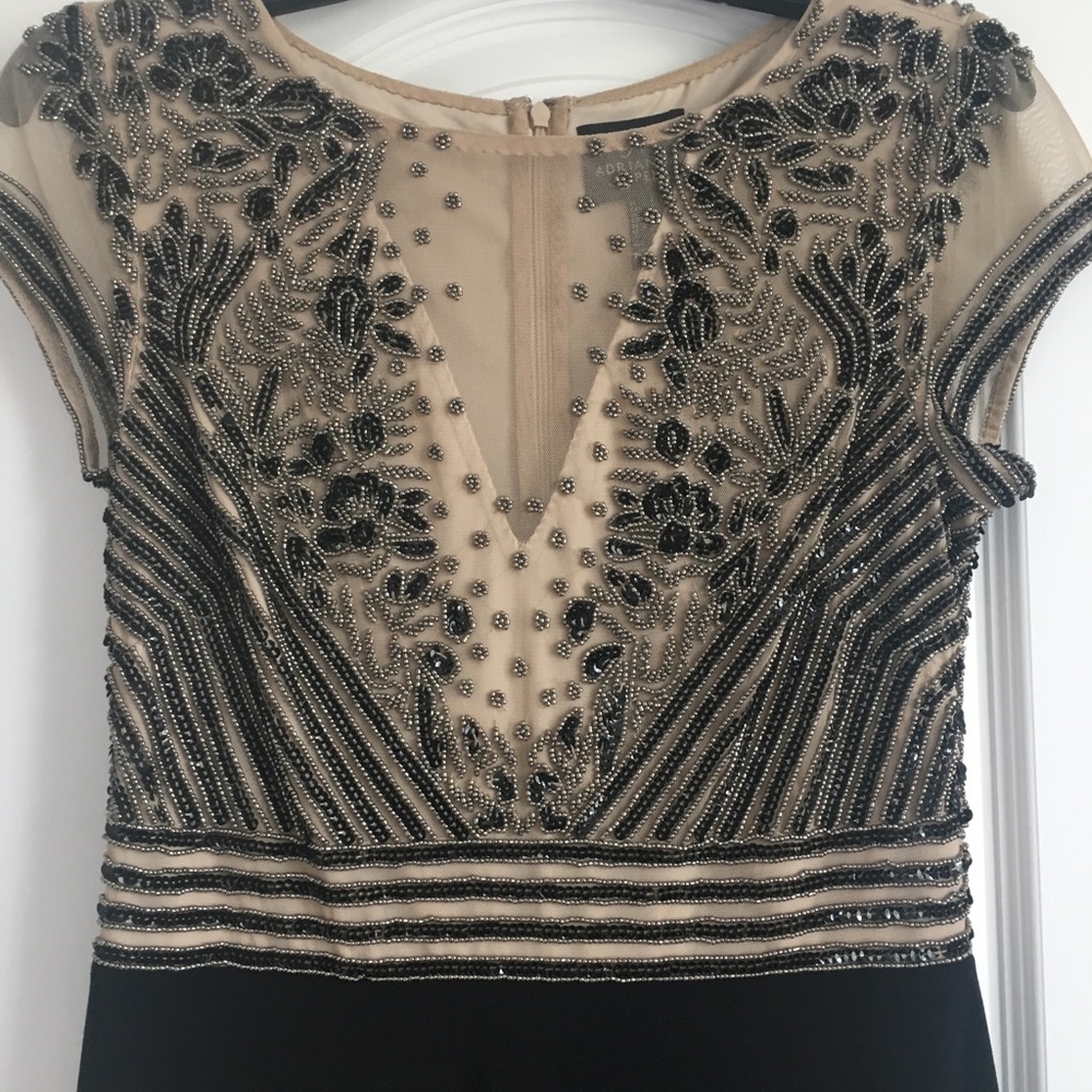 Adriana Papell Formal Floor Length Beaded Gown